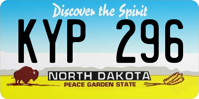ND license plate KYP296