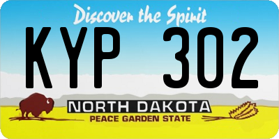 ND license plate KYP302
