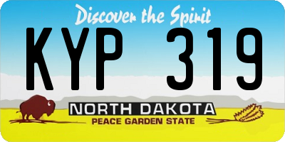 ND license plate KYP319