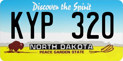 ND license plate KYP320