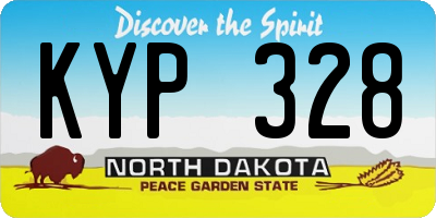 ND license plate KYP328
