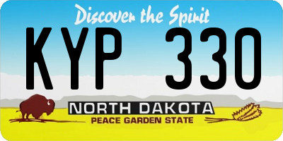 ND license plate KYP330