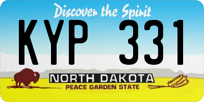 ND license plate KYP331