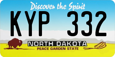 ND license plate KYP332