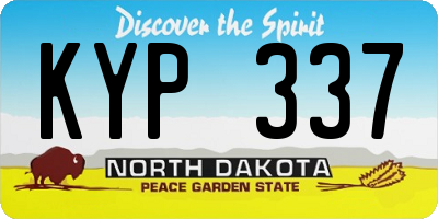 ND license plate KYP337