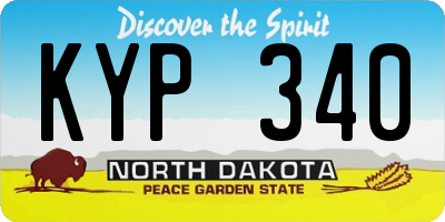 ND license plate KYP340