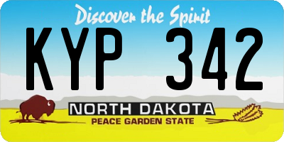 ND license plate KYP342