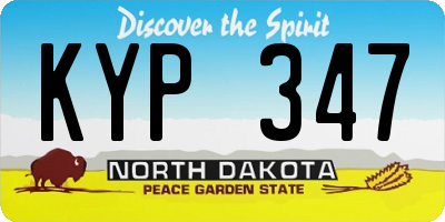 ND license plate KYP347