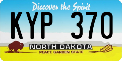 ND license plate KYP370