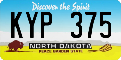 ND license plate KYP375