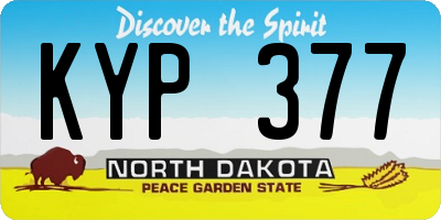 ND license plate KYP377