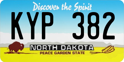 ND license plate KYP382