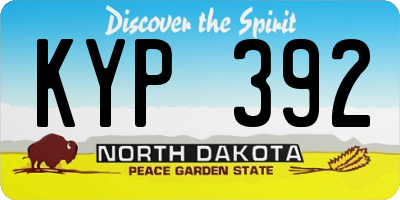 ND license plate KYP392
