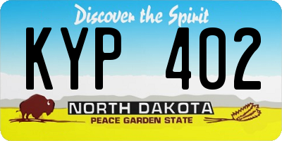 ND license plate KYP402