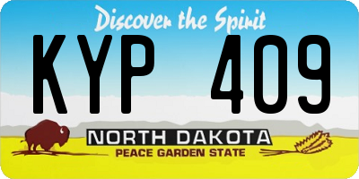 ND license plate KYP409
