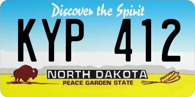 ND license plate KYP412