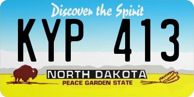 ND license plate KYP413