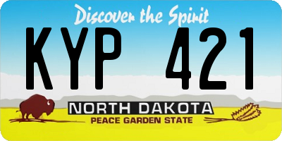 ND license plate KYP421