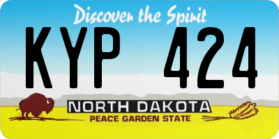 ND license plate KYP424