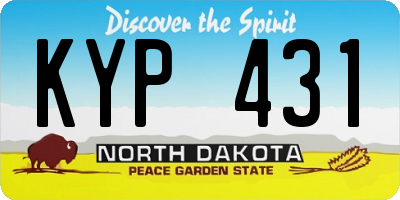 ND license plate KYP431