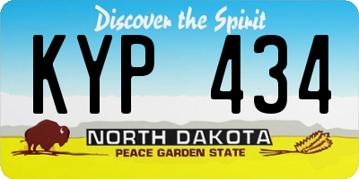 ND license plate KYP434