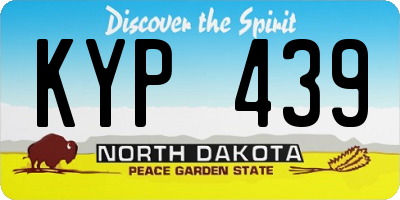 ND license plate KYP439