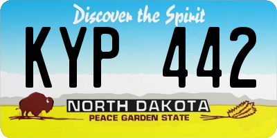 ND license plate KYP442