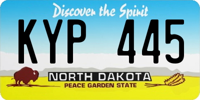ND license plate KYP445