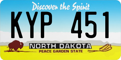 ND license plate KYP451
