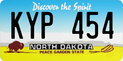 ND license plate KYP454