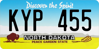 ND license plate KYP455