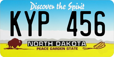 ND license plate KYP456