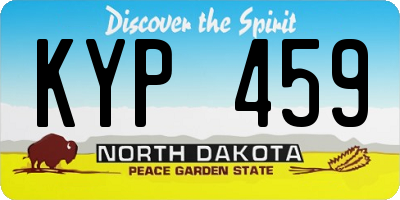 ND license plate KYP459