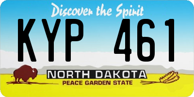 ND license plate KYP461