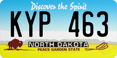ND license plate KYP463
