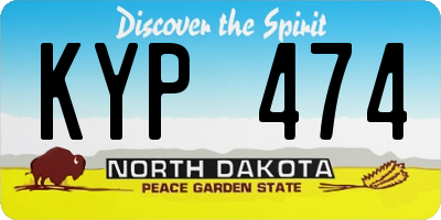 ND license plate KYP474