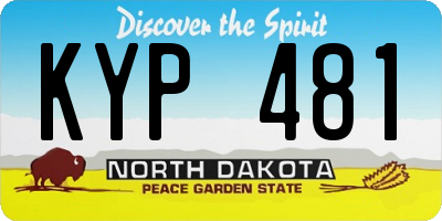 ND license plate KYP481