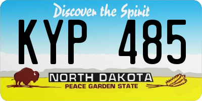 ND license plate KYP485