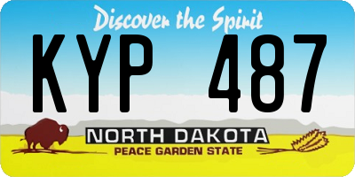 ND license plate KYP487