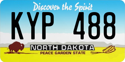 ND license plate KYP488