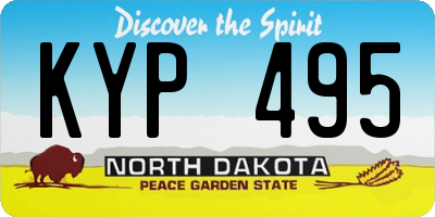 ND license plate KYP495