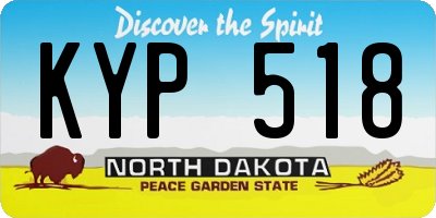 ND license plate KYP518