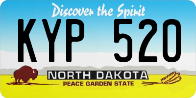 ND license plate KYP520