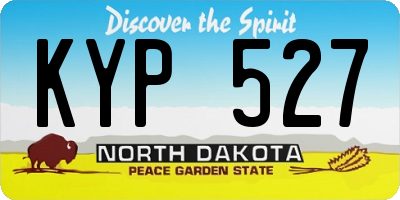ND license plate KYP527
