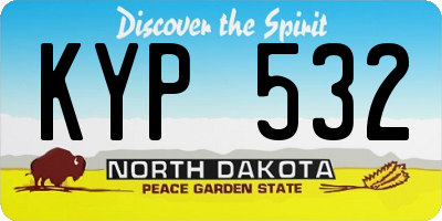 ND license plate KYP532