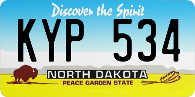 ND license plate KYP534
