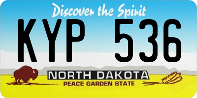 ND license plate KYP536