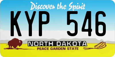 ND license plate KYP546