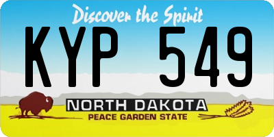ND license plate KYP549