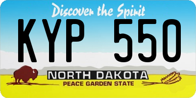 ND license plate KYP550